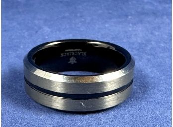 Mens Blackjack Tungsten Ring, Size 9