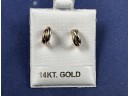14K Yellow Gold Mini Hoop Earrings
