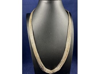 Sterling Silver Southwest Style Waterfall Necklace, 30 Strand, 22'