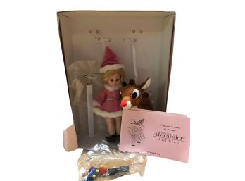 Madame Alexander Doll With  Rudolph The Red Nosed Reindeer Accessories