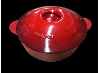 Le Crueset 24 Red Enameled Cast Iron Casserole Pot