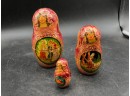 Lot 2 Of Hand-painted Wooden Nesting Dolls