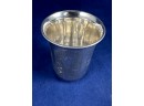Russian Silver Mini Cup 87.5 Silver Etched Shot Glass