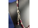 Sterling Silver And Grape Garnet Necklace