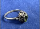 Sterling Silver And Peridot Ring, Size 6