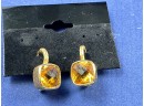 14K Yellow Gold Citrine Earrings