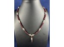 Sterling Silver And Grape Garnet Necklace