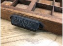 Vintage Hamilton Mfg. Co. Printers Font Drawer/ Display Box