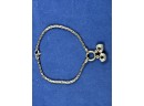 14K Yellow Gold Bracelet With Two Heart Charms, 7.5'