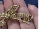 14K Yellow Gold Pin With Ruby? Accents