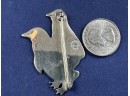Sterling Silver Penguin Pin Brooch, Mexico