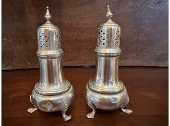 Frank M Whiting & Co GEORGE II Sterling Silver Salt Pepper Shakers