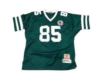 NY Jets Collectible Silver Anniversary Jersey Players Of The Century Designed By Jeff Hamilton Size 54
