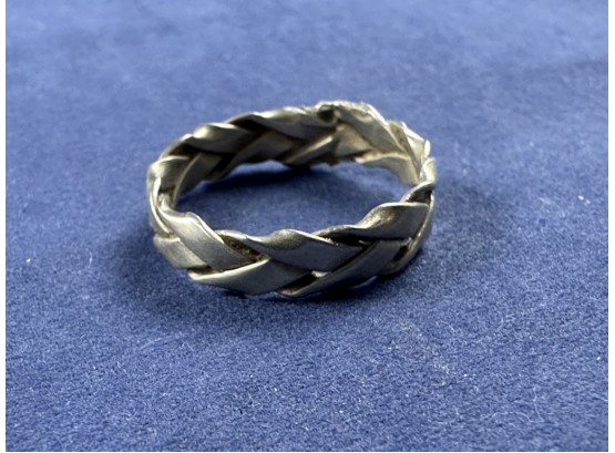 Sterling Silver Braided Ring, Size 8