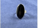 Sterling Silver Onyx Ring, Size 8