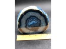 Blue Agate Geode Paperweight/Bookend