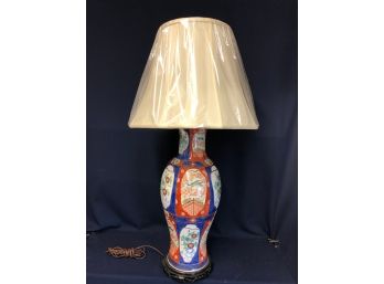 46-inch Tall Ceramic Chinese Table Lamp With New Shade
