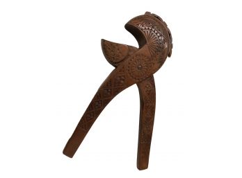 Bali-inspired Handcrafted Wooden Nut Cracker With Carvings