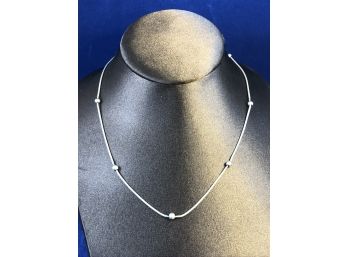 Sterling Silver 16' Ball Necklace