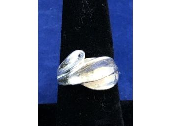 Sterling Silver Organic Ring, Size 7