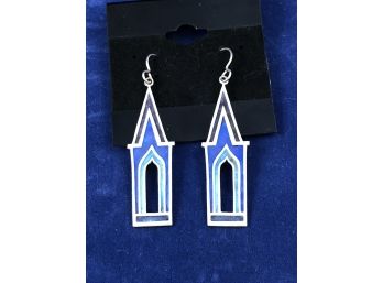 Carly Wright Sterling Silver And Enamal Earrings