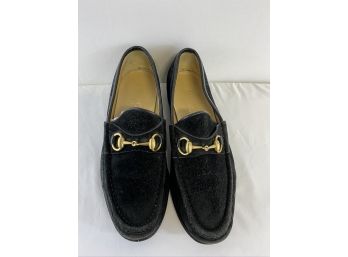 Classic Gucci Suede, Horse Bit, Loafer, Size 41.5