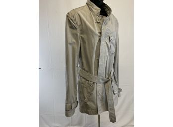 Bottega Venta, Short Cotton Trench Coat, Men's Size 52
