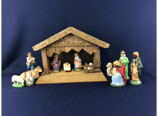 13 Piece Vintage Nativity, West Germany