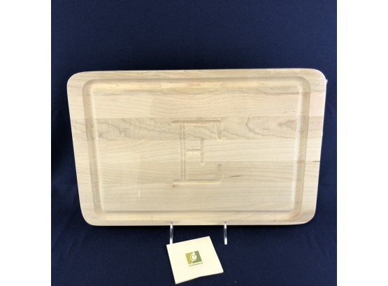 Chubbco Cuttingboard, Monogramed With Letter 'E'