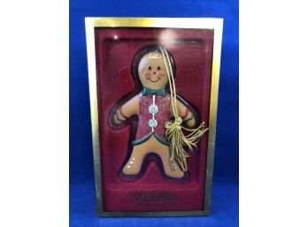Gorham Glass Handpainted Gingerbread Man Ornament