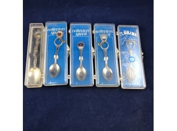 Set Of 5 Collector  Spoons In  Original Boxes