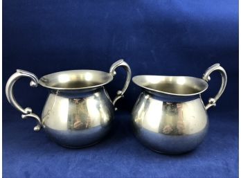 Empire Pewter Creamer And Sugar, Patern Discontinued