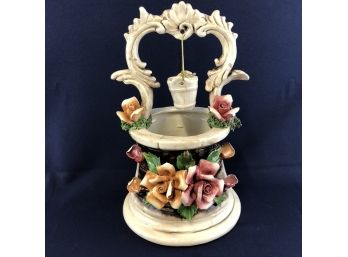 Vintage Capodimonte Wishing Well, Made In Italy
