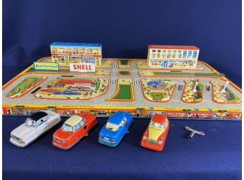 Vintage Toy Replica Of City Streets With Box