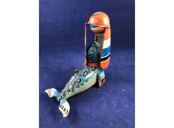 Metal Windup Toy - Seal With Ball