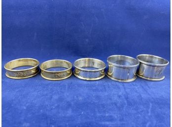 5 Sterling Silver Napkin Rings