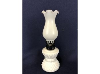 White Milk Glass Mini Kerosene Lantern