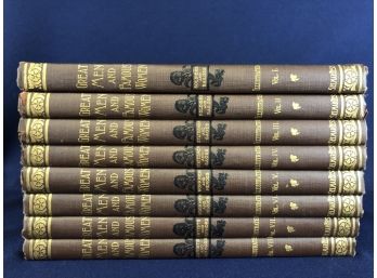 Rare C1894 Great Men And Famous Women 8 Vol Book Set, Antique  1st Edition