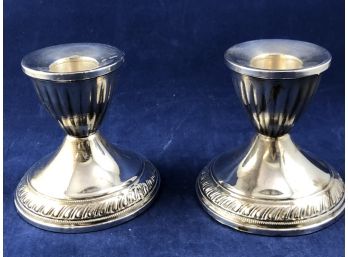 Sterling Silver Weighted Candle Stick Holders