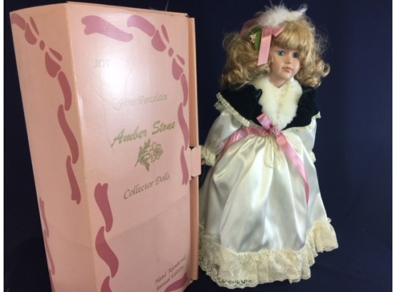 'Joy' A Beautiful Like New Porcelain Doll From The Amber Stone Collection