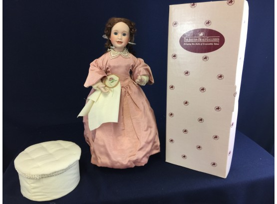 Meg From 'little Women'  Porcelain Doll Autentically Dressed For The Period