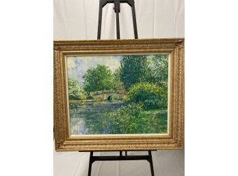 Charles Neal Oil Painting #1- Lake And Garden