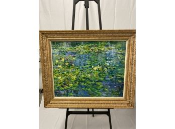 Charles Neal Oil Painting #2- The Lily Pond Reflections Afternoon July