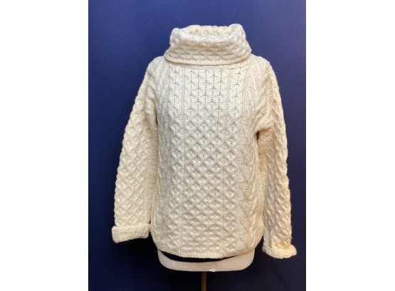 Aran Islands Irish Cable Knit Sweater For Woman