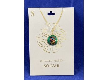 18k Gold Plated Solvar Necklace And Pendant