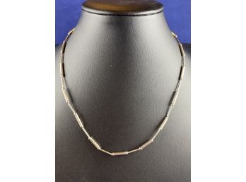 Unique Sterling Silver Beaded Necklace, 16'