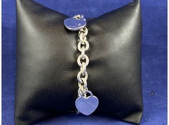 A & Z Sterling Silver Triple Heart Charm Bracelet