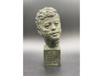 Terracotta Bust Of J F Kennedy, By Robert Berks, Raised On An Integral Block, Signed And Dated 1964