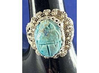 Scarab Ring That Opens, Size 6