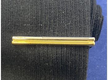 Christian Dior Tie Bar, Silver And Gold